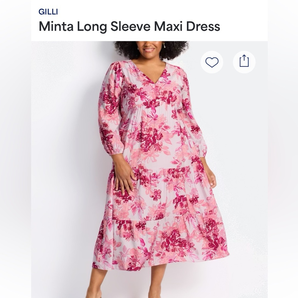 Floral Pink Maxi Dress